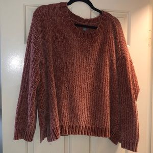 aerie salmon colored cozy knit sweater. Size XL